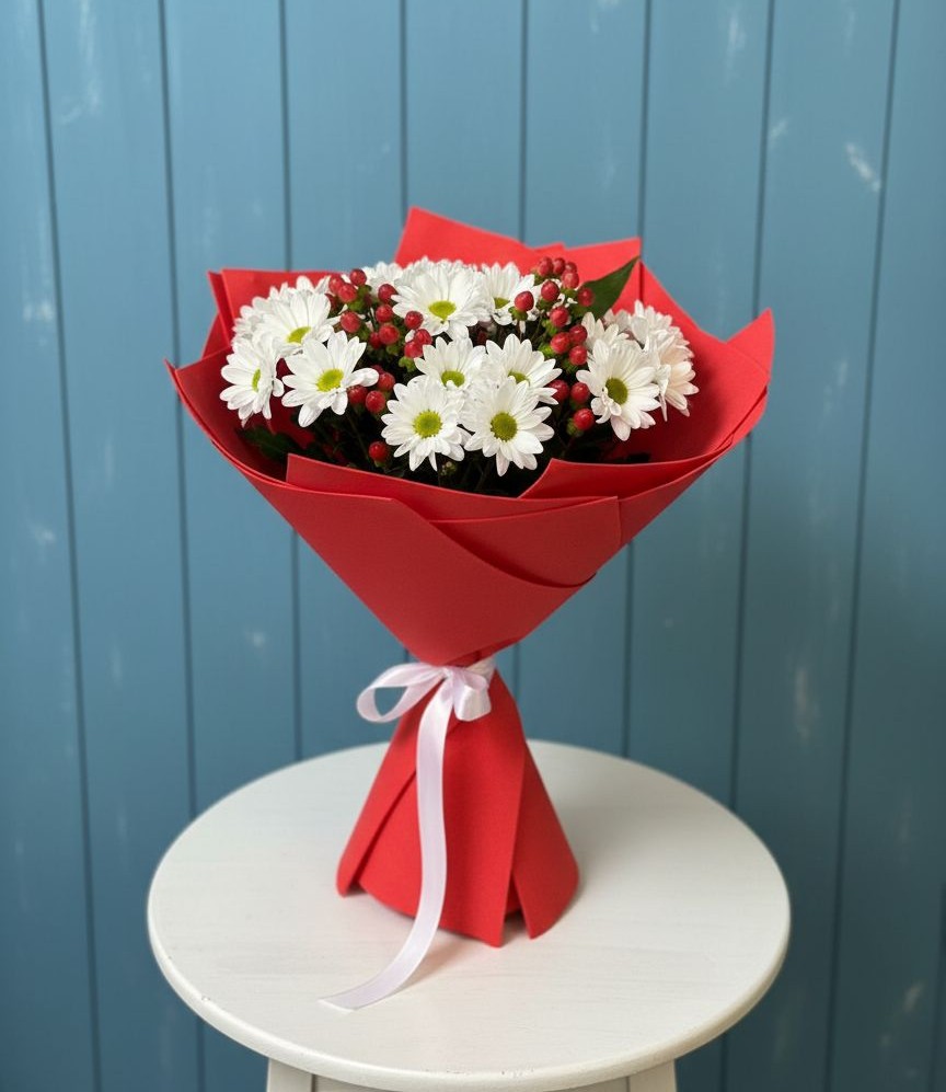 Букет цветов из: Хризантемы в Вышестеблиевской