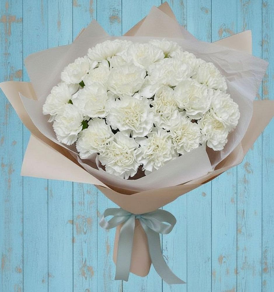 Букет цветов из: Гвоздики в Вышестеблиевской