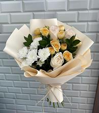 Букет цветов из:  Розы и Хризантемы в Вышестеблиевской