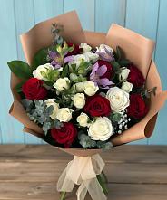 Букет цветов из:  Розы и Альстромерии #REPLACE_PRED# Вышестеблиевской