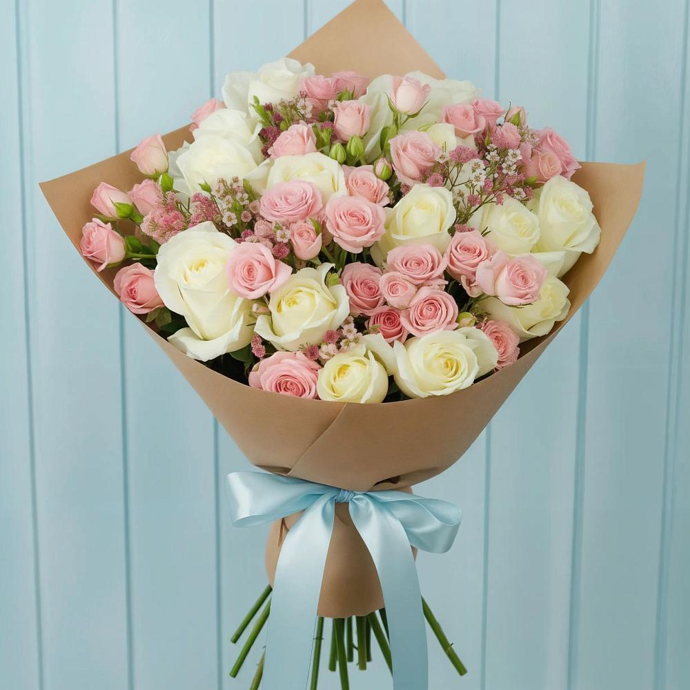 Букет цветов из: Розы в Вышестеблиевской