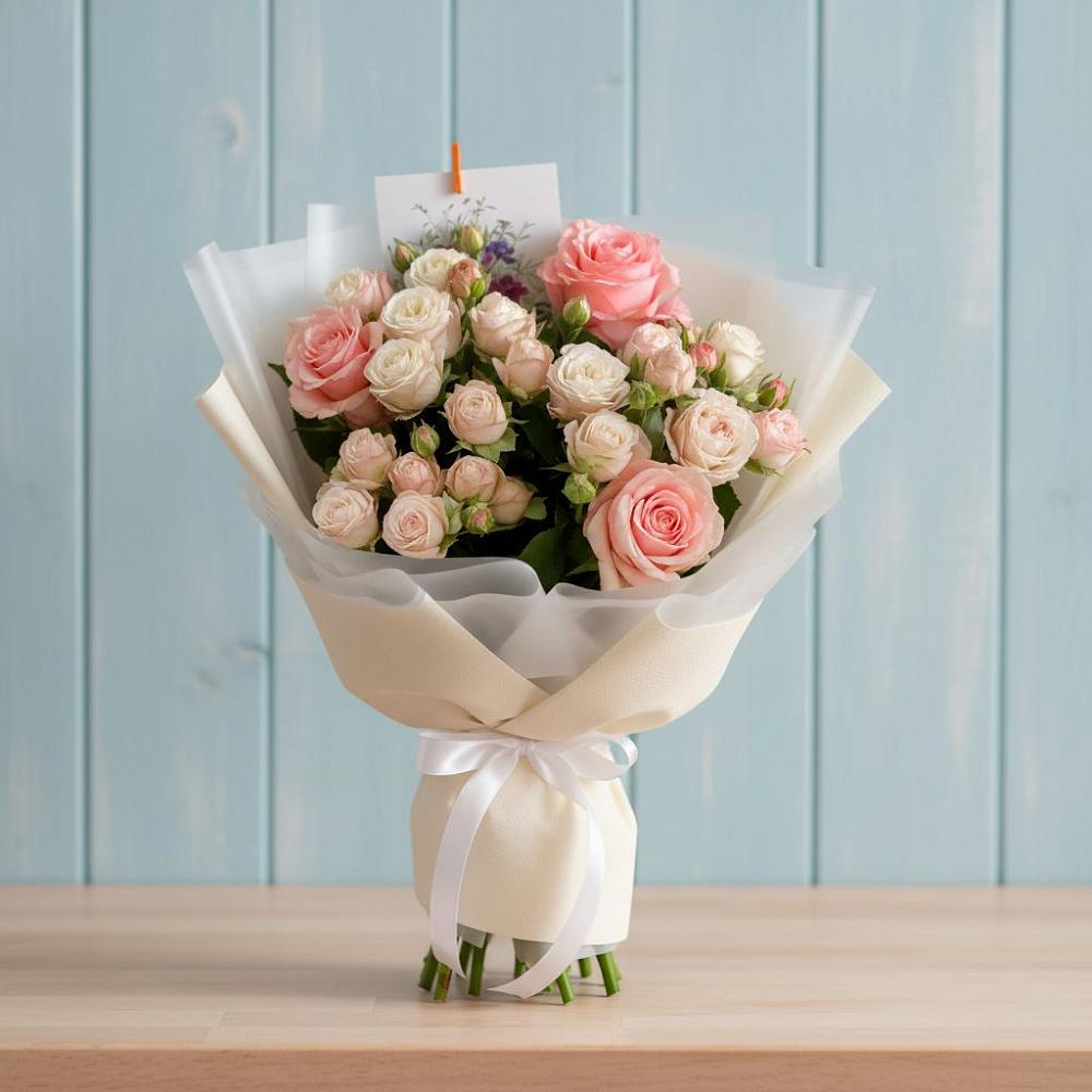 Букет цветов из: Розы в Вышестеблиевской