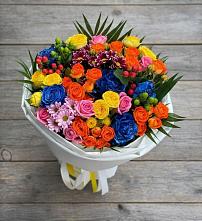 Букет цветов из:  Розы и Хризантемы в Вышестеблиевской