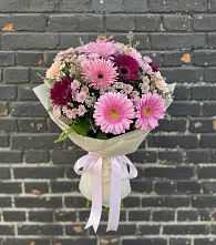 Букет цветов из:  Герберы и Хризантемы в Вышестеблиевской