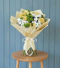 Букет цветов из:  Хризантемы и Розы #REPLACE_PRED# Вышестеблиевской