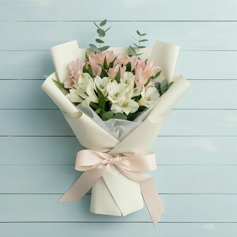 Букет цветов из: Альстромерии в Вышестеблиевской