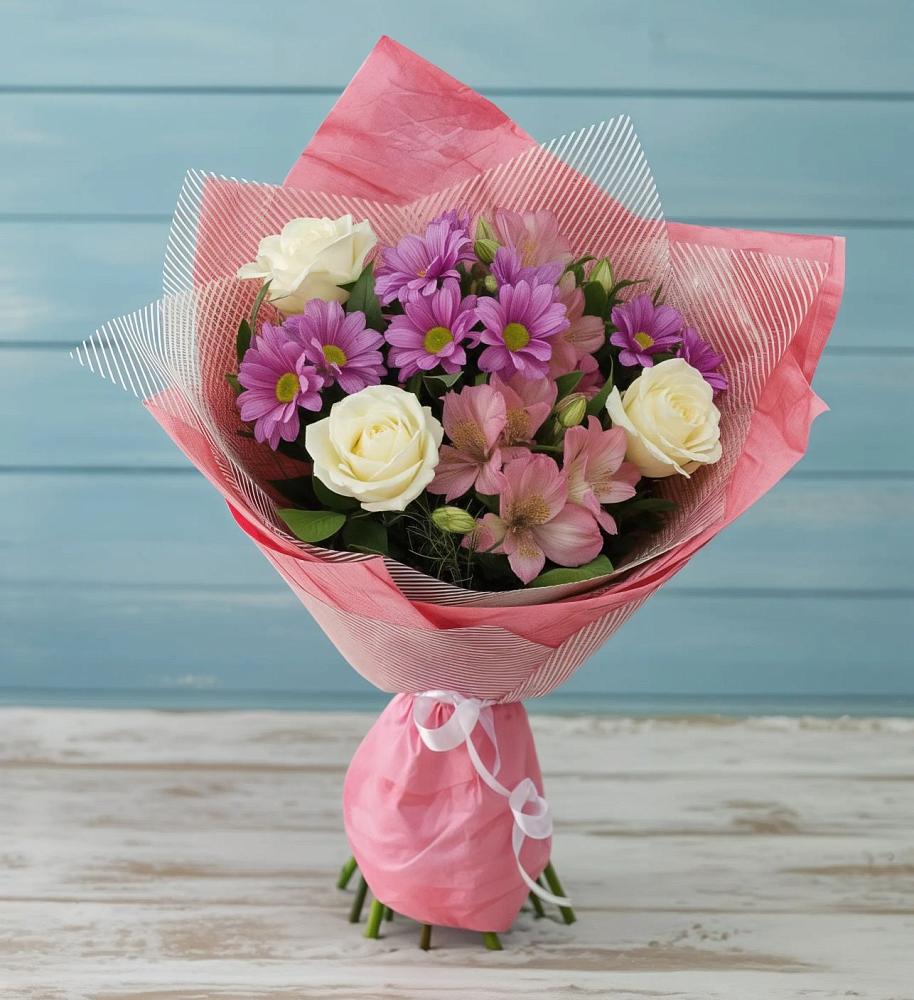 Букет цветов из: Герберы в Вышестеблиевской