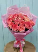 Букет 15 Розовых роз Равель в Вышестеблиевской