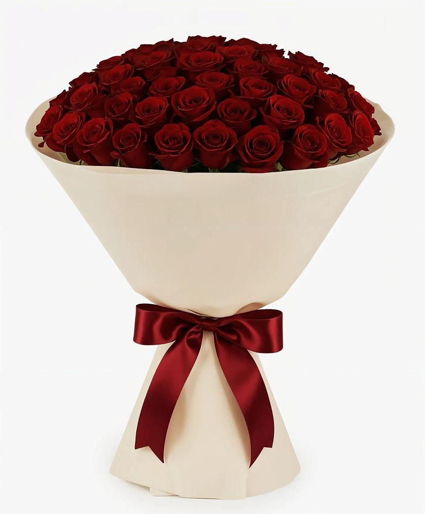 Букет 101 Бордовая роза Блэк Бакарра в Вышестеблиевской